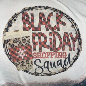 Black Friday squad acid‎ wash women’s extra large T-shirt. CANVAS